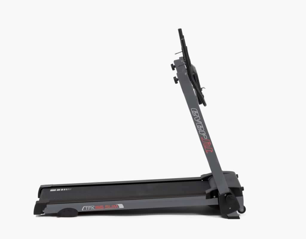 Treadmill Ultracompatto Tapis Roulant Salvaspazio TFK 155 Slim Everfit - Inclinazione Manuale - Velocità 14,0 Km/h - Piano Corsa 40 x 122 cm - Utente 100 kg - Tappeto Elettrico Palestra