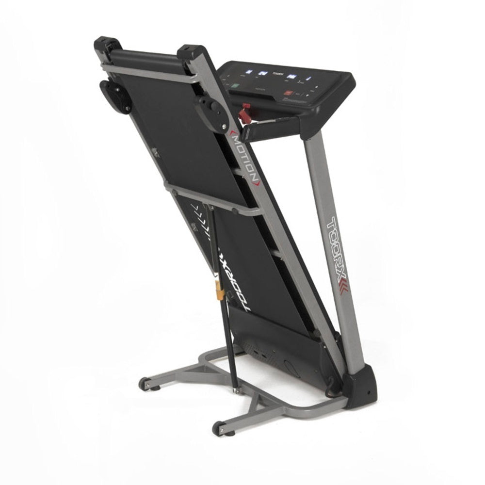 Treadmill Salvaspazio Tapis Roulant Motion Toorx - Inclinazione Manuale su 3 livelli - Velocità 0,8 - 14,0 Km/h - Utente 100 kg - Piano Corsa 40 x 121 cm - Tappeto Elettrico Palestra