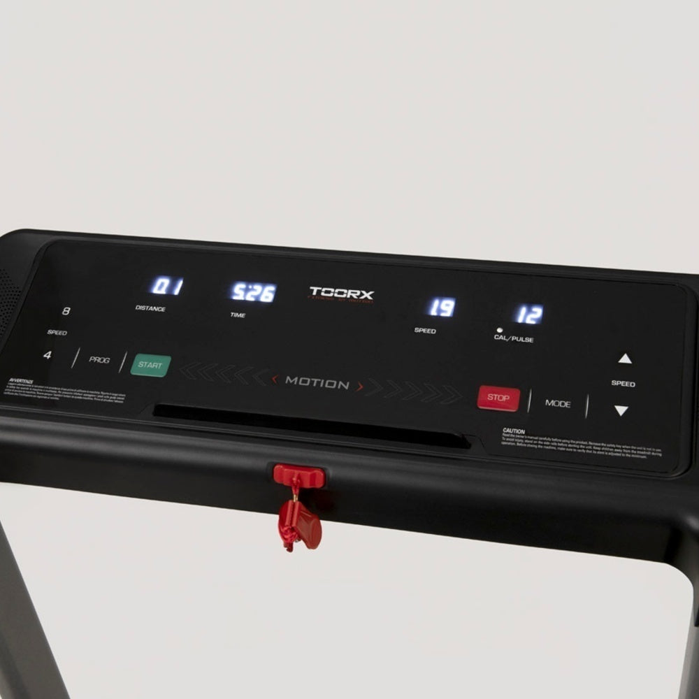 Treadmill Salvaspazio Tapis Roulant Motion Toorx - Inclinazione Manuale su 3 livelli - Velocità 0,8 - 14,0 Km/h - Utente 100 kg - Piano Corsa 40 x 121 cm - Tappeto Elettrico Palestra
