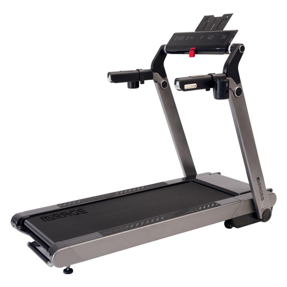Treadmill Salvaspazio Tapis Roulant Mirage C 80 HRC Toorx - Inclinazione Elettrica Fascia Cardio Inclusa - APP Ready 3.0 - Velocità; 0,8 - 20,0 Km/h - Utente 120 kg - Piano Corsa 48 x 138 cm - Tappeto Elettrico Palestra