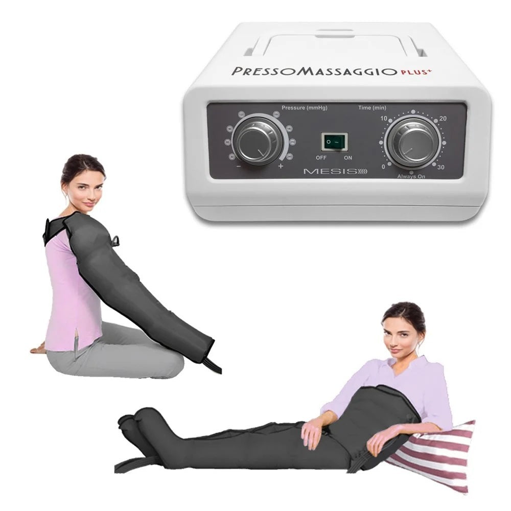 Promo Pressomassaggio Mesis Plus Pressoterapia Ad Uso Estetico/Medicale Professionale E Domestico Con Tecnologia Sovrex Camere Sovrapposte ( 1 Programma + 4 Camere D'aria + 2 Gambali + Kit Slim Body + Bracciale) Cod.FO-3001(Mod.Plus)-2gkb