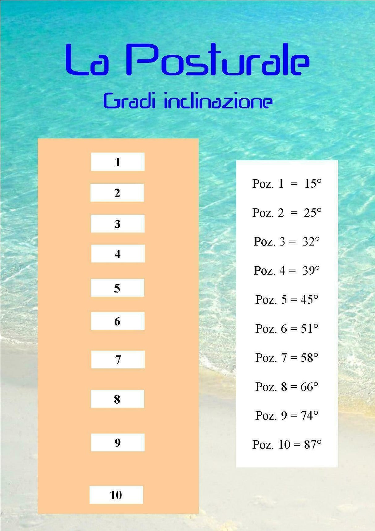 Panca Posturale Versione Con Gambe Per Allungamento Muscolare - Dimensioni Aperta 210 X 30 H 43/151 Cm ( azzurro)