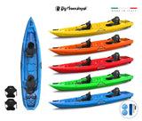MOJITO BIG MAMA KAYAK, CANOA 2 + 1 Posti, 380 Cm + 2 Gavoni + 2 ruote integrate + 2 Seggiolini (PACK 2)