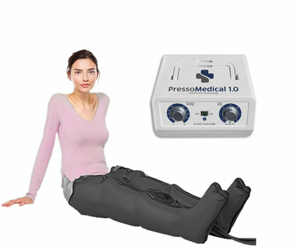Pressomedical 1.0 Basic Pressoterapia Medicale Ad Uso Professionale E Domestico Con 2 Gambali - 4 Camere D'aria - 1 Programma Cod.fo-3001-2g Mesis
