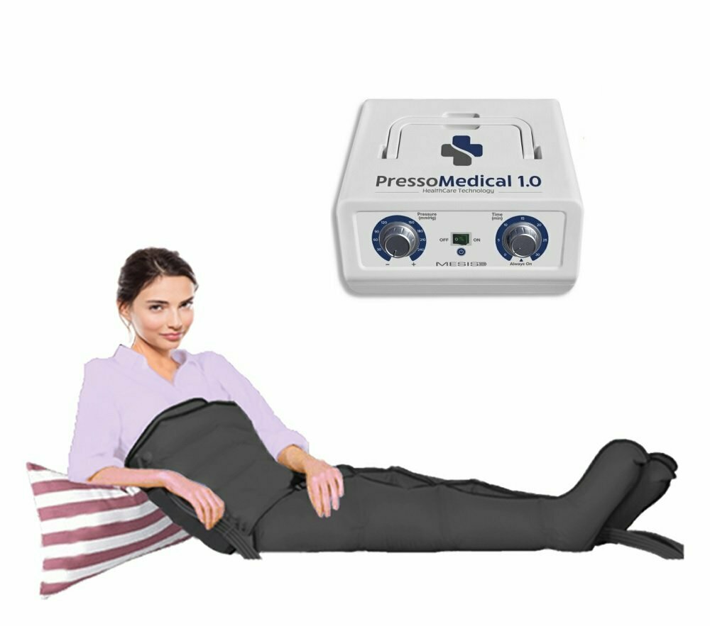 Pressomedical 1.0 Advance - Pressoterapia Medicale Ad Uso Professionale E Domestico Con 2 Gambali + Kit Slim Body - 4 Camere D'aria - 1 Programma Cod.fo-3001-2gk Mesis