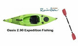 Rainbow Oasis 2.90 Expedition Fishing - Kayak Da Pesca 1 Posto 290 Cm + 2 Portacanne + Gavone + Sedile + Pagaia + 1 Portacanne Orientabile