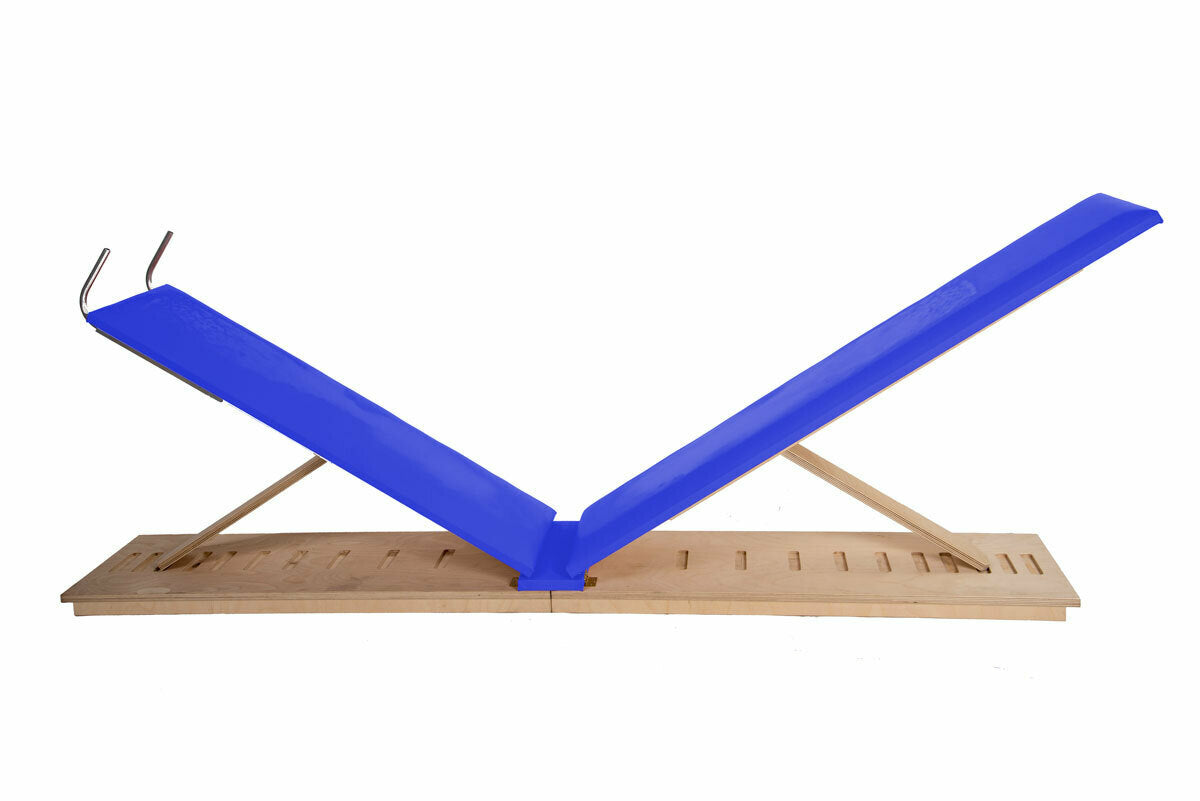 Panca Posturale Versione A Terra Per Allungamento Muscolare - Dimensioni Aperta 210 X 30 H10/118 Cm ( azzurro)