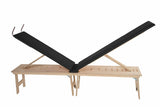 Panca Posturale Versione Con Gambe Per Allungamento Muscolare - Dimensioni Aperta 210 X 30 H 43/151 Cm ( nero)