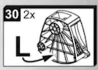 1 Pezzo L ( sinistro ) plastica numero 30 cod 2C4-255