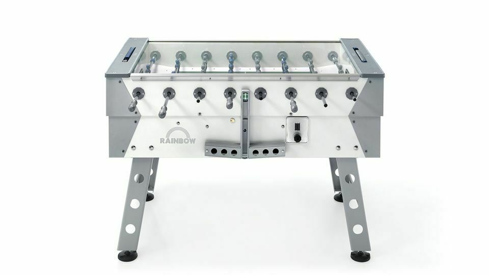 Calciobalilla da bar - da esterno, con vetro superiore - con gettoniera FAS mod. Rainbow con aste uscenti cod.0CAL1670