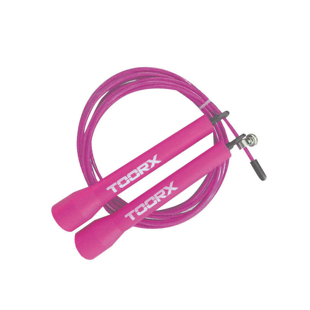 Corda da Salto Veloce in Acciaio con Manopole in Plastica COD.AHF-104 Linea Toorx