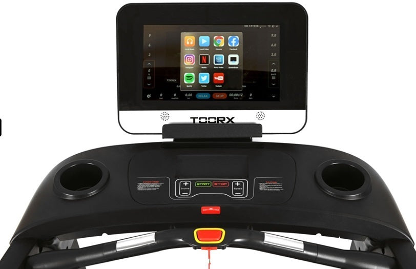 TRX-3500 TFT TAPIS ROULANT MOTORE AC fascia cardio inclusa APP READY 3.0 compatibile con Zwift, Kinomap e I-console - piano corsa 164 x 60 cm - velocità 24 km/h - utente 160 kg TOORX