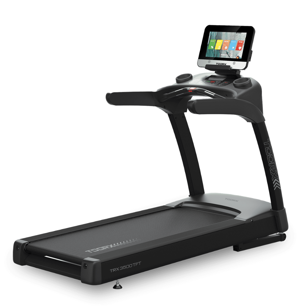 TRX-3500 TFT TAPIS ROULANT MOTORE AC fascia cardio inclusa APP READY 3.0 compatibile con Zwift, Kinomap e I-console - piano corsa 164 x 60 cm - velocità 24 km/h - utente 160 kg TOORX