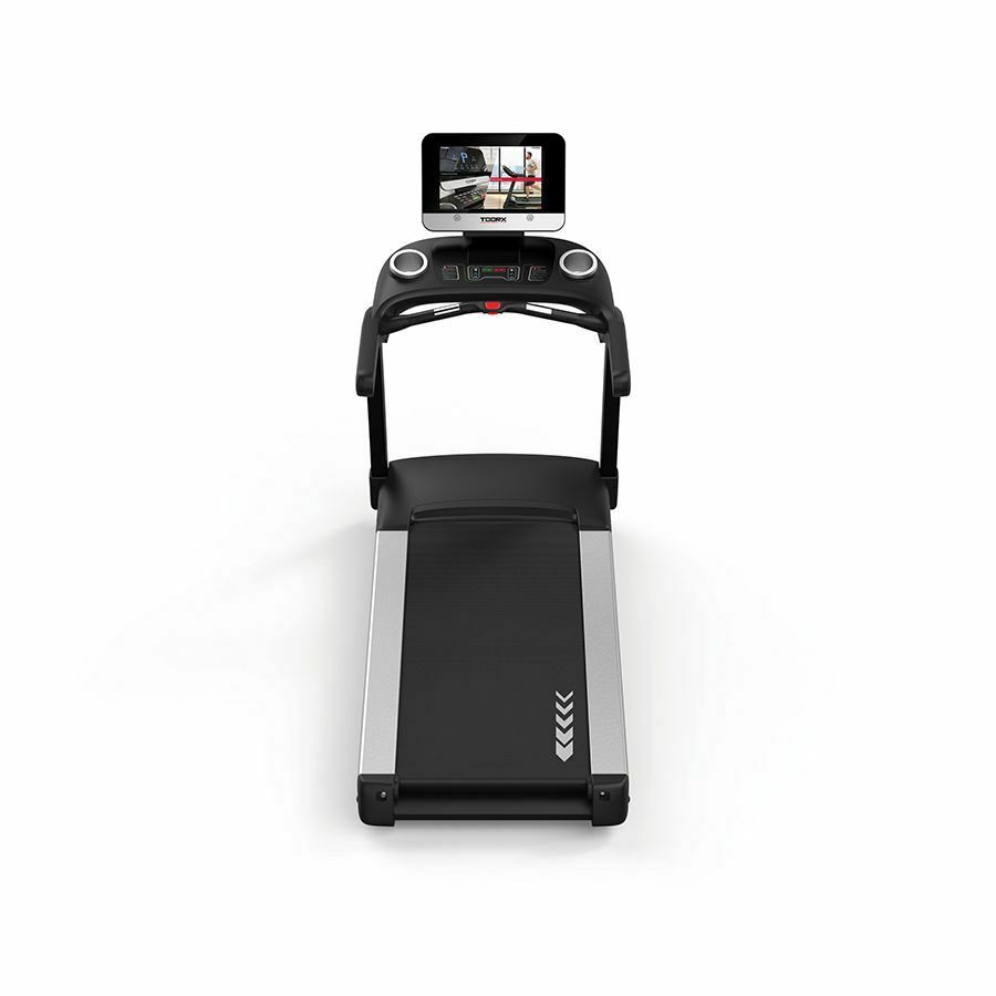 TRX 8500 EVO TFT Tapis roulant App Ready 3.0 NEW Compatibile Con Zwift E Kinomap Velocità: 0,8 - 24,0 Km/h Piano di corsa: 60 X 164 cm Peso Max utente: 160 kg Corrente Alternata Linea Toorx Professional Line Tappeto Elettrico Palestra