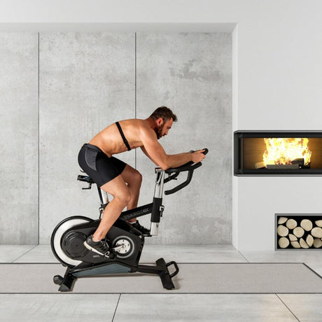Gym Bike Elettromagnetica SRX-3500 HRC Volano Posteriore - Scatto Libero - Ricevitore Wireless e Fascia Cardio Inclusa -APP Ready- Linea Toorx Chrono PRO Line