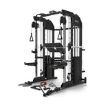 ASX-5000 Stazione multifunzione Professional all in one pacco pesi 2 x 90 kg -Dual Pulley + Smith machine + Rack functional con traliccio per le trazioni e dip station TOORX