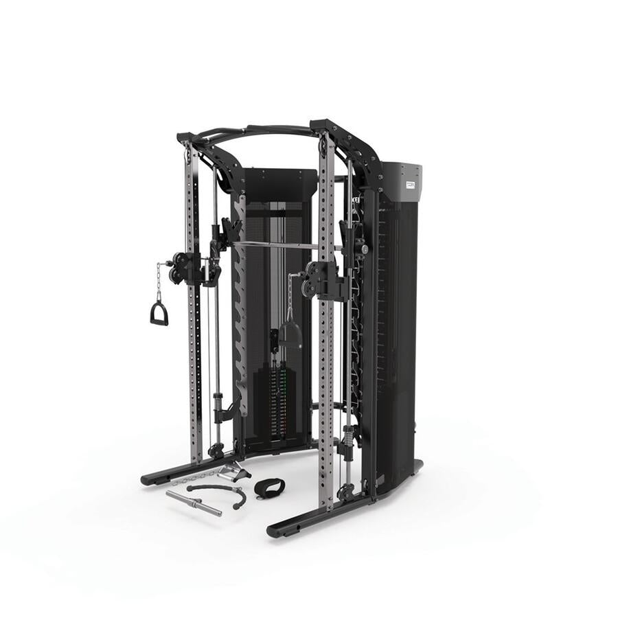 ASX-7000 Stazione multifunzione all in one pacco pesi 2 x 90 kg -Dual Pulley + Smith machine + Rack - barra trazioni TOORX- certificazione Classe S