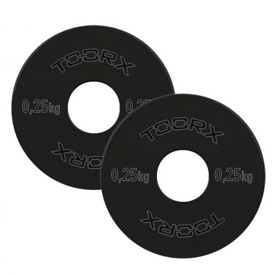 Coppia Dischi Microcarichi in Acciaio 0,25 kg. Ø Foro 50 mm. Linea Toorx - TIMESPORT24