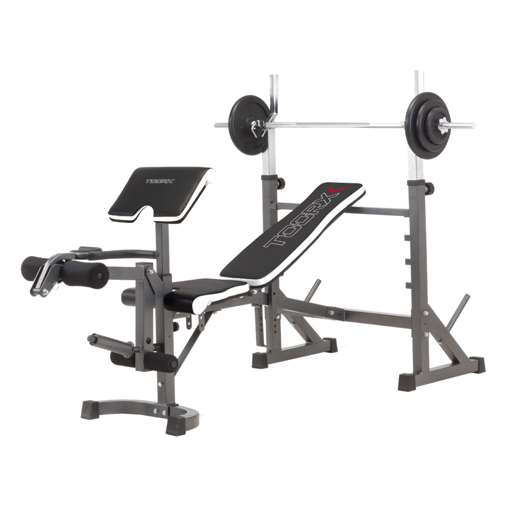 Panca Porta-Bilanciere WBX-90 Richiudibile con Leg Extension e Arm Curl Linea Toorx - TIMESPORT24