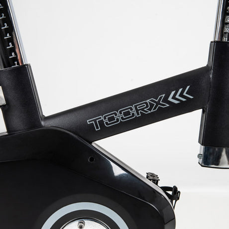 Gym Bike Elettromagnetica SRX-3500 HRC Volano Posteriore - Scatto Libero - Ricevitore Wireless e Fascia Cardio Inclusa -APP Ready- Linea Toorx Chrono PRO Line - TIMESPORT24