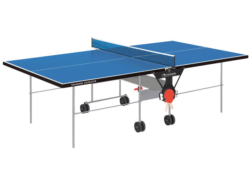 Tavolo Ping Pong Training Outdoor Blu COD.C-113E Garlando con 4 Racchette e 18 Palline In Omaggio - TIMESPORT24