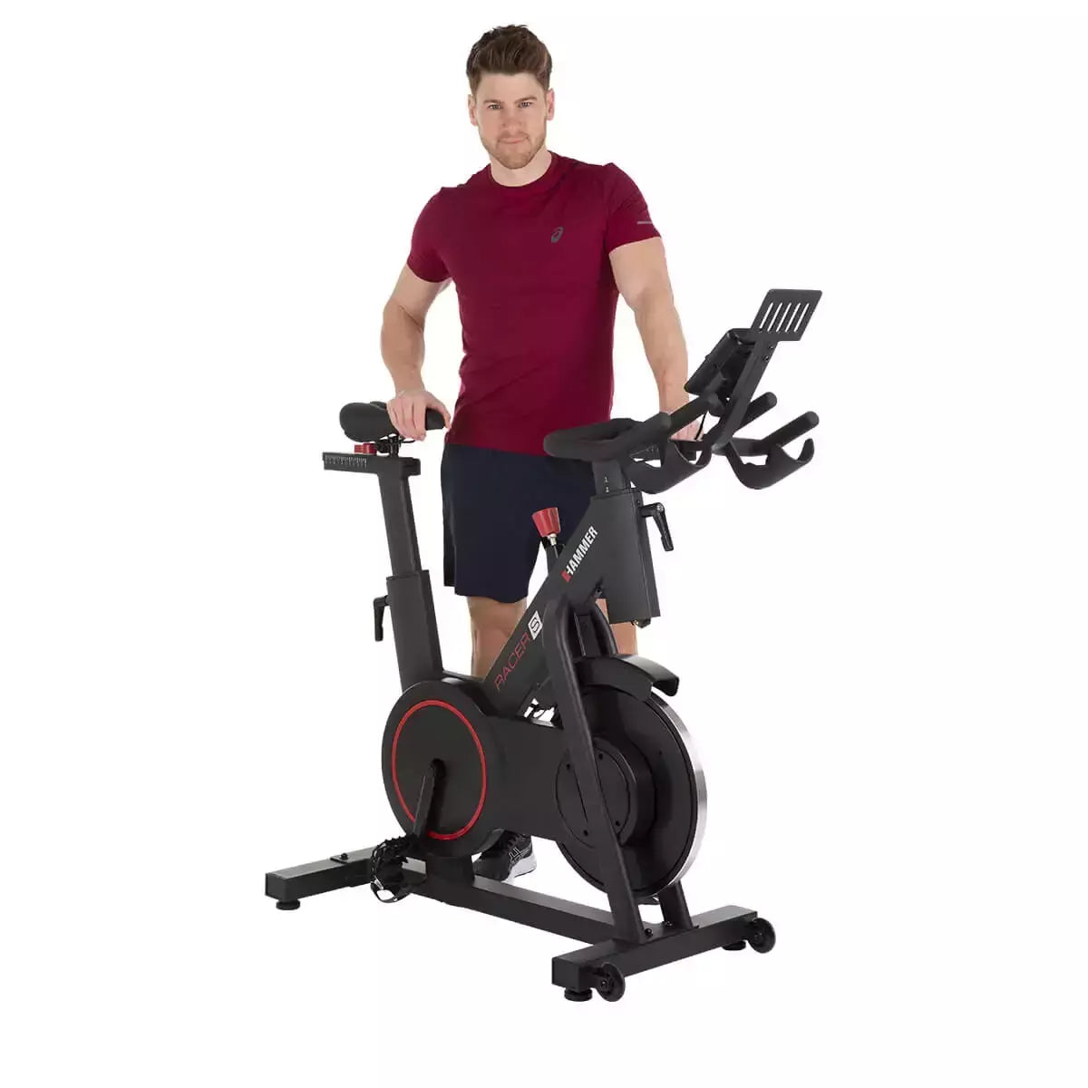 Gym Bike Racer S Volano 20 Kg Peso Max Utente 150 kg. Linea Hammer cod. 4864 compatibile con App Kinomap - TIMESPORT24