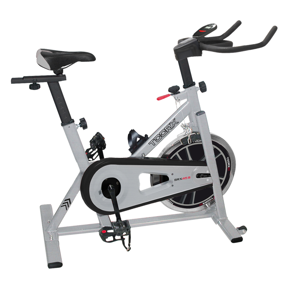 Gym Bike SRX-45 S Linea Toorx Trasmissione a cinghia Massa volanica peso 18 kg Peso max utente 125 kg bike da spinning - TIMESPORT24