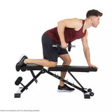 Panca Piana Inclinabile/Reclinabile Folding Bench Force 2.0 Palestra Peso Max Utente 200 Kg. Richiudibile Salvaspazio Linea Hammer cod. 5200