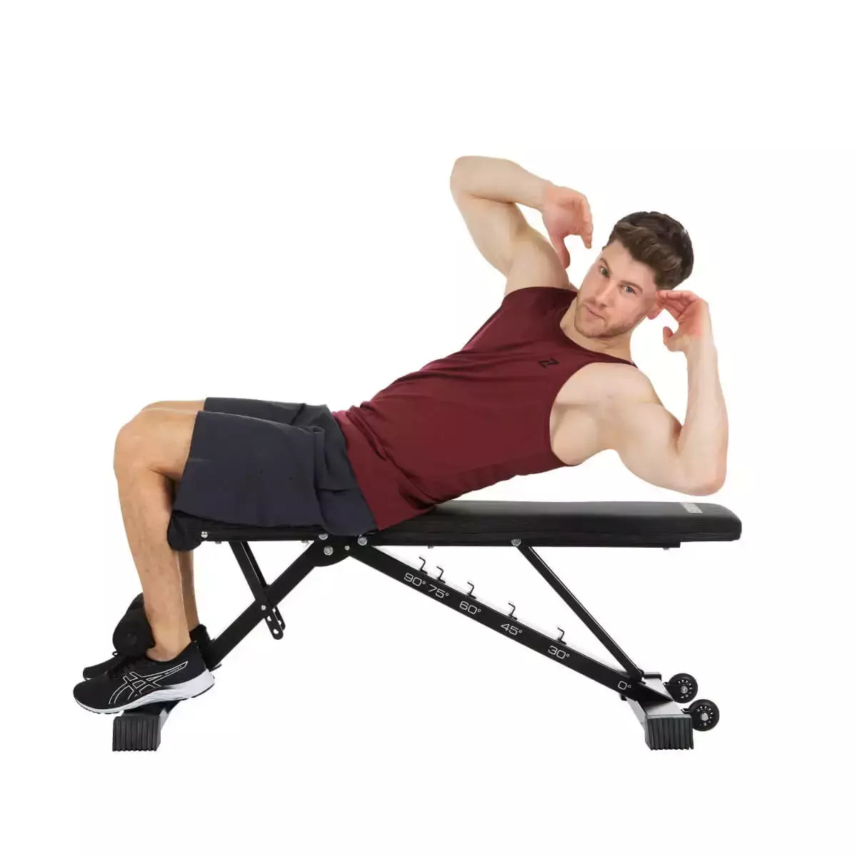 Inclinable/Reclining Flat Bench Folding Bench Force 2.0 Gym Max User Weight 200 Kg. Foldable Space-Saving Hammer Line cod. 5200 