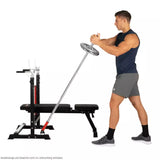 Inclinable/Reclining Flat Bench Folding Bench and Barbell Rack Force 4.0 Multifunction Gym Max User Weight 180 Kg. Foldable Space-Saving Hammer Line cod. 5202 