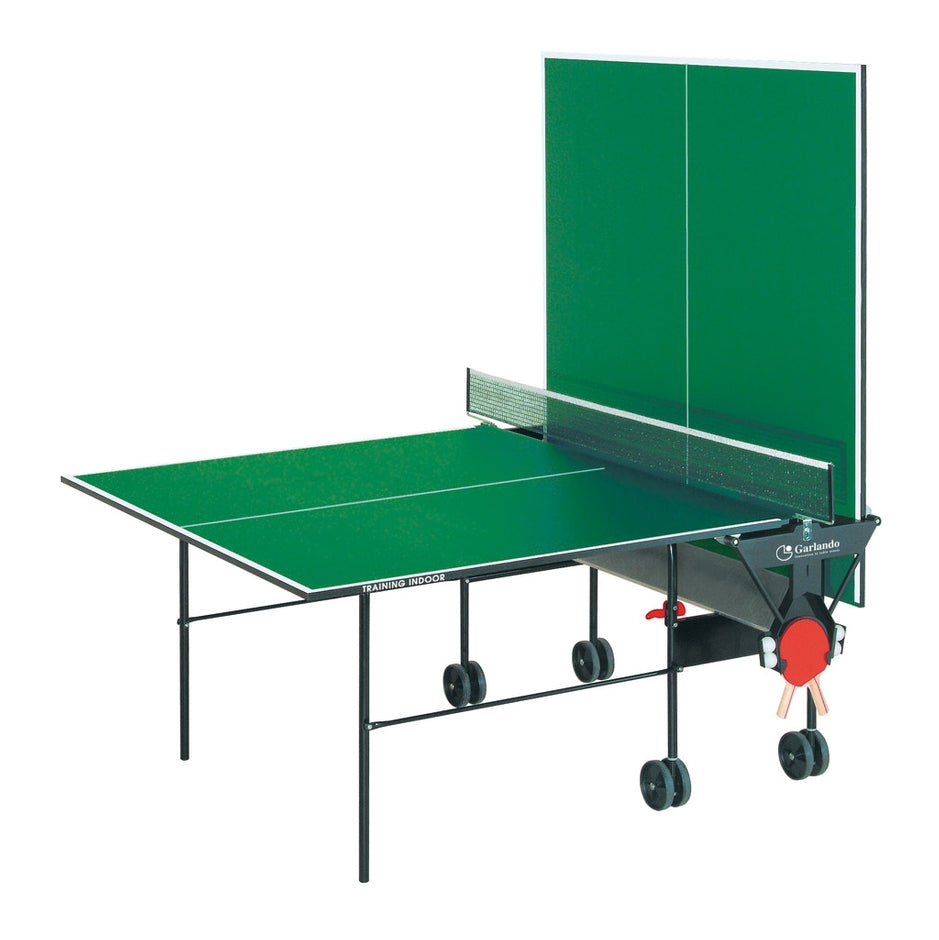 Tavolo Ping Pong Training Indoor Verde COD.C-112I Garlando con 4 Racchette e 18 Palline In Omaggio - TIMESPORT24