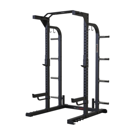 WLX-3400 Half Rack con 8 Barre in Acciaio per Elastici e Traliccio Multipresa Superiore Linea Toorx Professional - TIMESPORT24