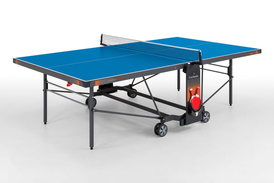 Tavolo Ping Pong Champion Outdoor Blu cod.C-470EB Garlando con 4 Racchette e 18 Palline In Omaggio - TIMESPORT24