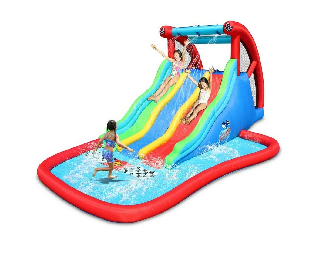 Gioco Gonfiabile TRIPLE RACING THUNDER Art.9248 - Mis.600 x 350 Cm Motore Incluso - TIMESPORT24