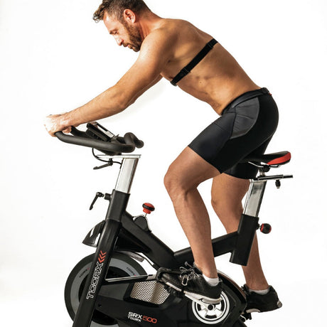 Gym Bike Elettromagnetica SRX-500 HRC Ricevitore Wireless e Fascia Cardio inclusa -APP Ready 3.0- Linea Toorx Chrono Line bike da spinning - TIMESPORT24