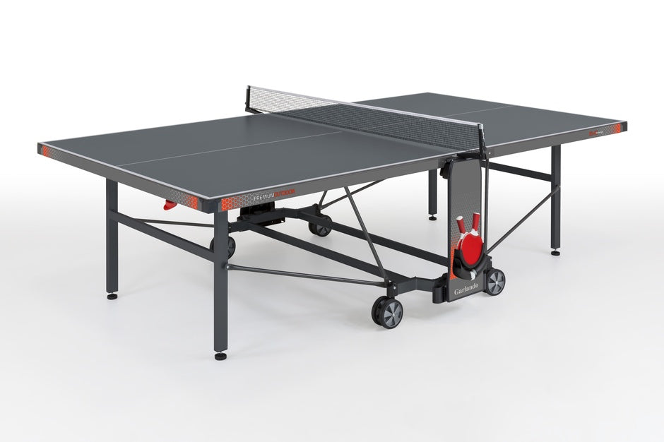 Tavolo Ping Pong Performance Outdoor Grigio cod.C-380E Garlando con 4 Racchette e 18 Palline In Omaggio - TIMESPORT24