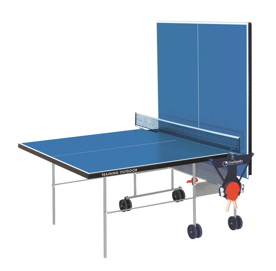 Tavolo Ping Pong Training Outdoor Blu COD.C-113E Garlando con 4 Racchette e 18 Palline In Omaggio - TIMESPORT24