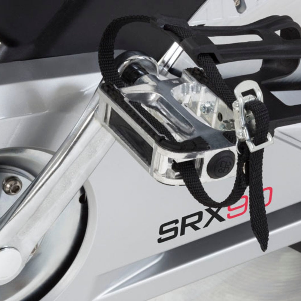 Gym Bike SRX-90 Ricevitore Wireless e Fascia Cardio Inclusa Linea Toorx Trasmissione; a cinghia Volano; peso 24 kg Peso massimo utilizzatore; 140 kg bike da spinning - TIMESPORT24