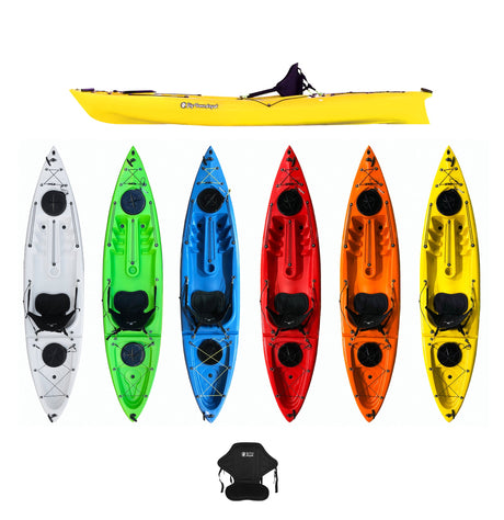 Canoa monoposto Acquaprima Big Mama Kayak monoposto da 310 cm + 2 gavoni + 1 seggiolino (PACK 2) - TIMESPORT24