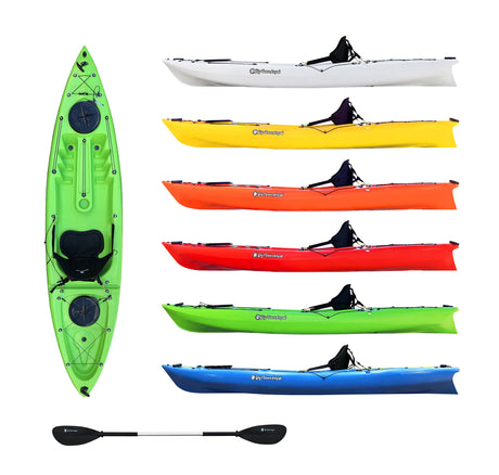 ACQUAPRIMA BIG MAMA KAYAK - CANOA MONOPOSTO DA 310 CM + 2 GAVONE + 1 PAGAIA in omaggio (PACK 1) - TIMESPORT24