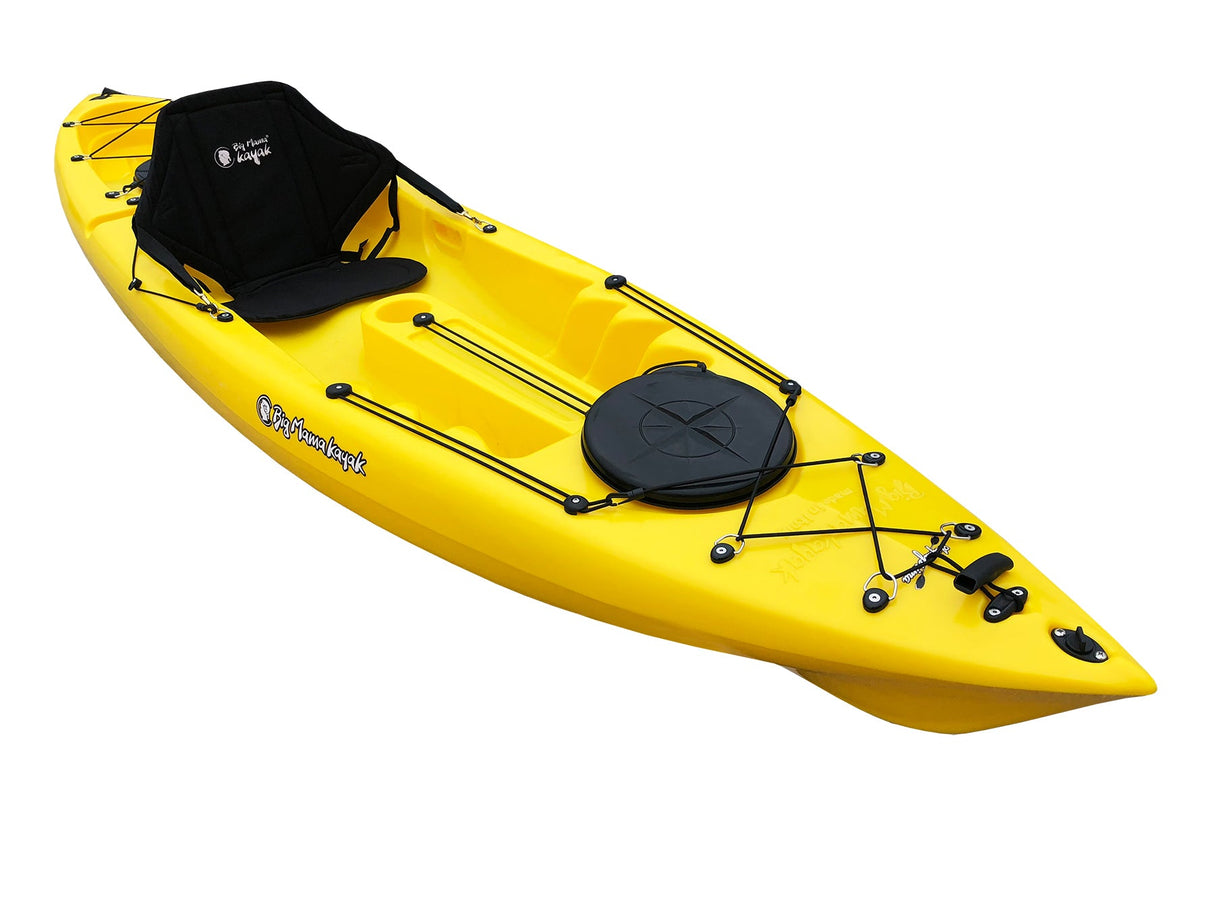 Canoa 1 posto Acquaprima Big Mama Kayak da 310 cm + 2 gavoni + 1 seggiolino (PACK 2) - GIALLO