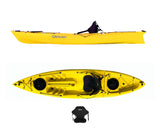Canoa 1 posto Acquaprima Big Mama Kayak da 310 cm + 2 gavoni + 1 seggiolino (PACK 2) - GIALLO