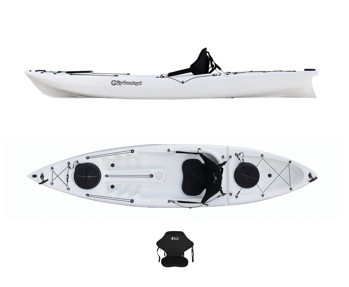 1-PERSON CANOE ACQUAPRIMA BIG MAMA KAYAK - 310 CM KAYAK + 2 LOCKER + 1 SEAT (PACK 2) - GRANIT 