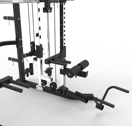 ASX-2000 Stazione multifunzione a caricamento dischi All in One - Dual Pulley + Smith machine + Rack functional con traliccio per le trazioni e dip station TOORX