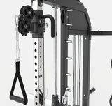 ASX-5000 Professional all in one multifunction station weight pack 2 x 90 kg - Dual Pulley + Smith machine + Rack functional with pylon for chin-ups and TOORX dip station 