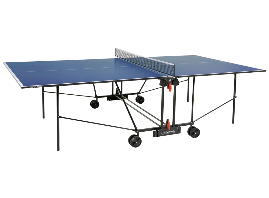 Tavolo Ping Pong Progress Indoor Blu COD.C-163I Garlando con 4 Racchette e 18 Palline In Omaggio - TIMESPORT24