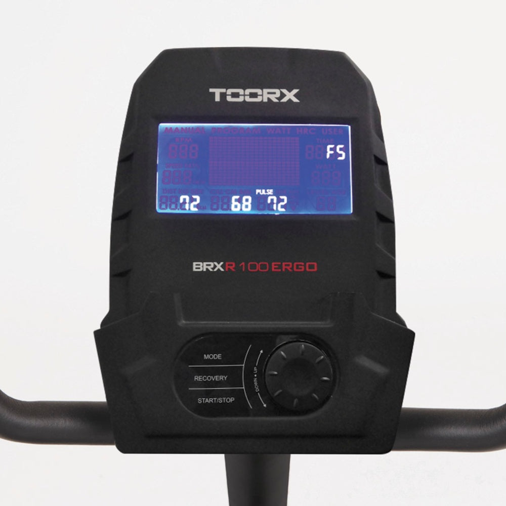 Brx-r100 Ergo Hrc Cyclette Toorx Recumbent Ergometro Elettromagnetica Con Ricevitore Wireless App Ready - Peso Utente 130 Kg Gym Bike Bici da Camera - TIMESPORT24