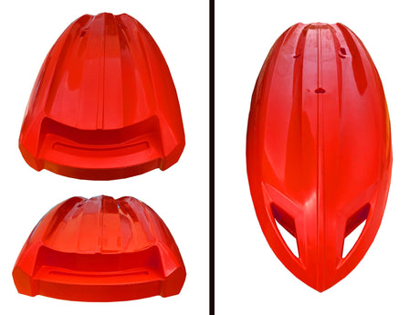 Kayak 1 posto Jolly 2.0 Big Mama Kayak canoa 260 cm + 1 gavone + 1 pagaia in omaggio (PACK 1) Made in Italy - ROSSO - TIMESPORT24