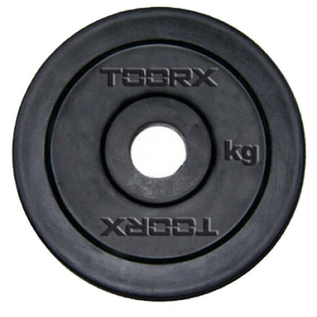 Disco Ghisa Gommato - 0,5 kg. Ø Foro 25 mm. Linea Toorx cod. DGG-05 - TIMESPORT24