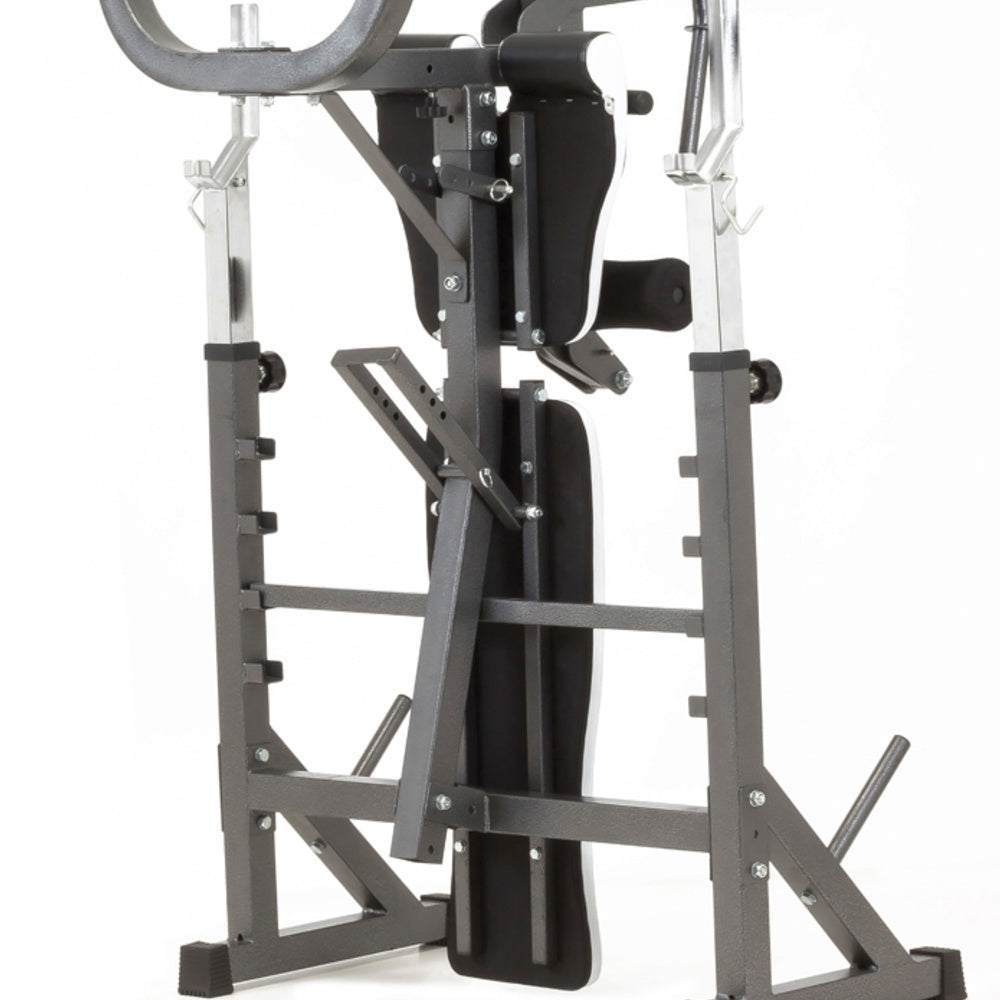 Panca Porta-Bilanciere WBX-90 Richiudibile con Leg Extension e Arm Curl Linea Toorx - TIMESPORT24